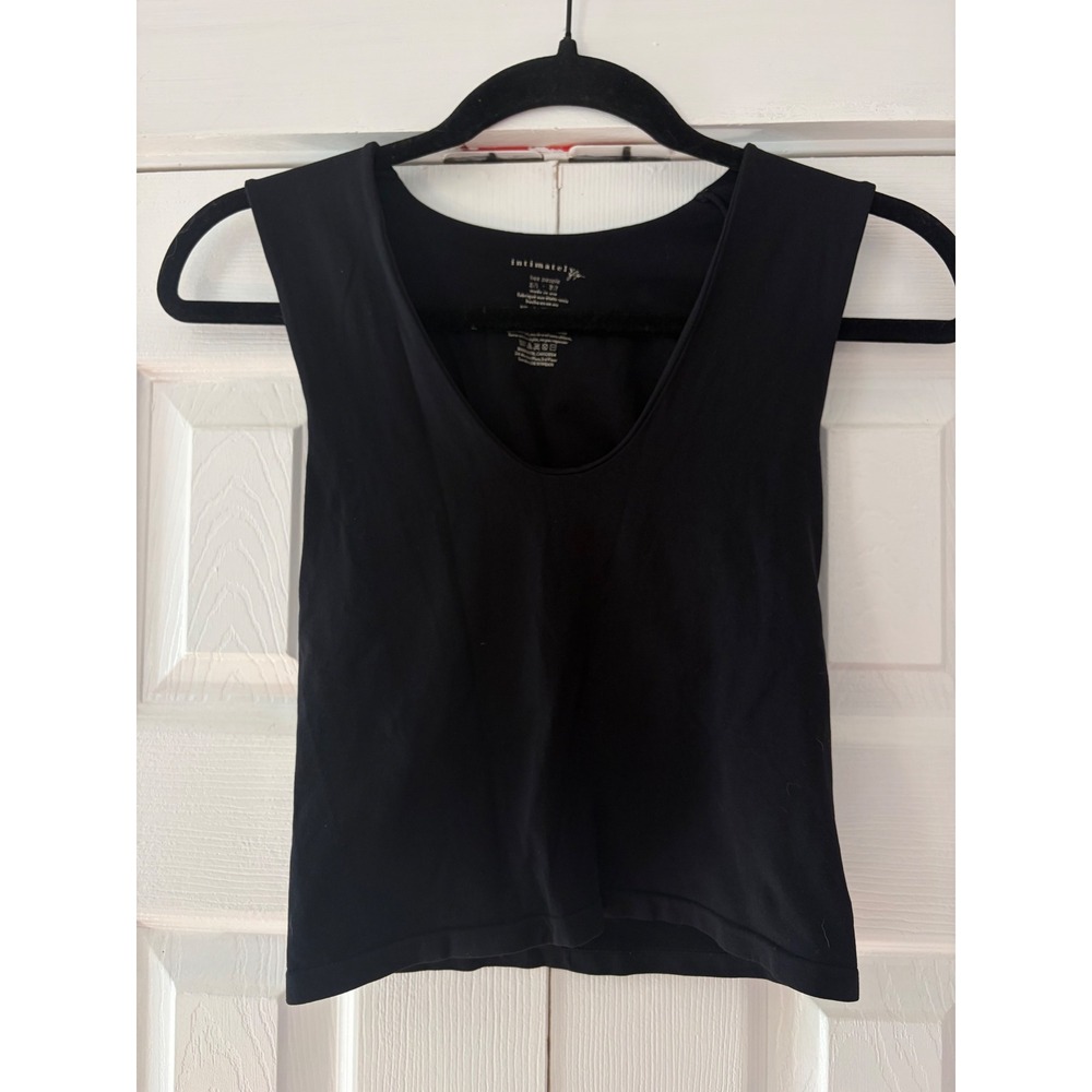 Intimately Free People Black‎ Seamless Scoop Neck Crop Tank Top XS/S OB402138